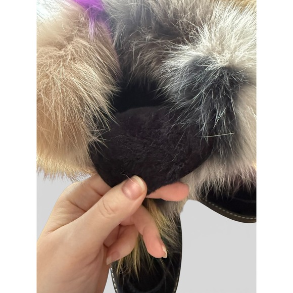 Stuart Weitzman Yukon Real Fur Royal Blue Velvet Lace-Up Boots | Women's 8M - Picture 8 of 14